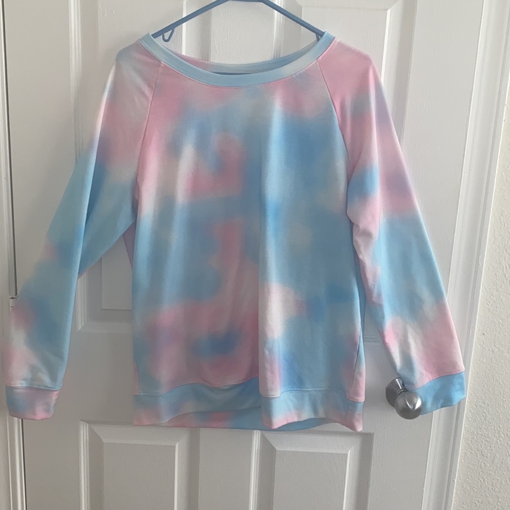 Pink & Blue Tie-dye Long Sleeve - Picture 2 of 4